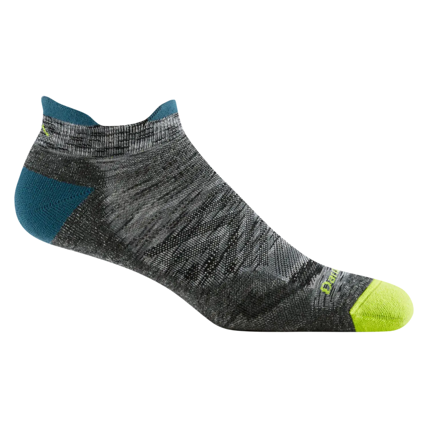 Darn Tough Men's Run No Show Tab Ultra-Lightweight Running Sock shown in the Comet color option.