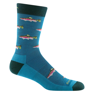 Darn Tough Men's Spey Fly Crew Lightweight Lifestyle Sock shown in the Cascade color option.