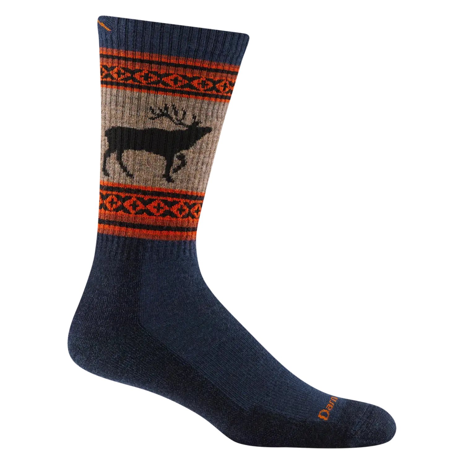 Darn Tough Men's VanGrizzle Boot Midweight Hiking Sock shown in the Eclipse color option.