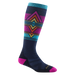 Darn Tough Women's Echo Over-the-Calf Midweight Ski & Snowboard Sock shown in the Eclipse color option.