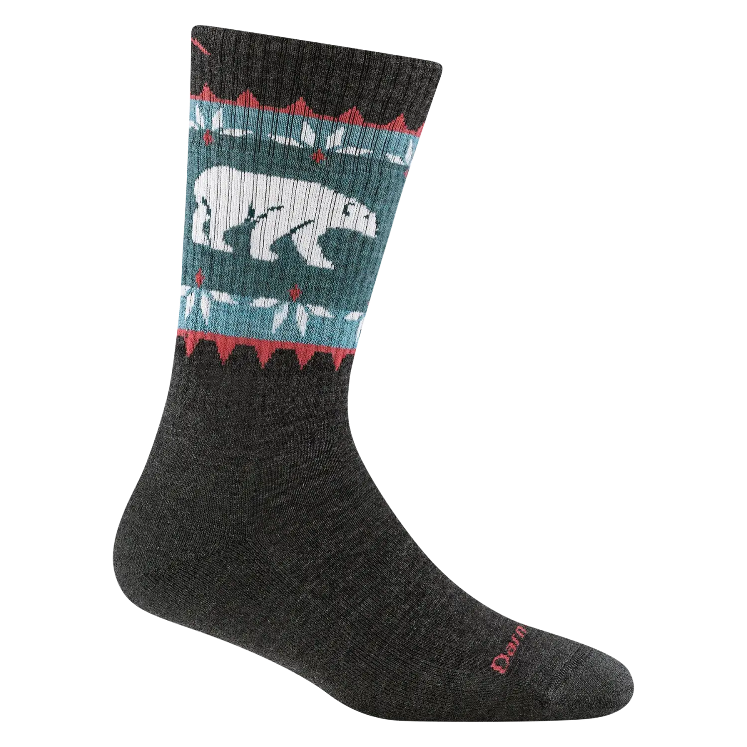 Darn Tough Women's Vanna Grizzle Boot Midweight Hiking Sock shown in the Charcoal color option. 