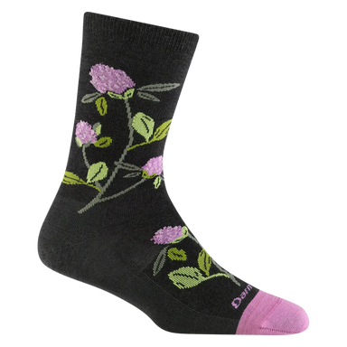 Darn Tough Women's Blossom Crew Lightweight Lifestyle Sock shown in the Charcoal color option.