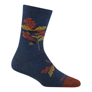 Darn Tough Women's Blossom Crew Lightweight Lifestyle Sock in oak denim, side view