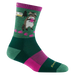 Darn Tough Women's Critter Club Micro Crew Lightweight Hiking Sock shown in the Moss color option.