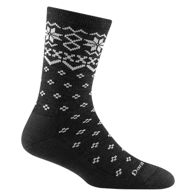 Darn Tough Women's Shetland Crew Lightweight Lifestyle Sock shown in the Charcoal color option.