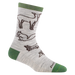 Darn Tough Women's Woodland Creatures Crew Lightweight Lifestyle Sock shown in the Ash color option.