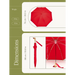 Original Duckhead Duckling Kids Umbrella in red, dimensions view