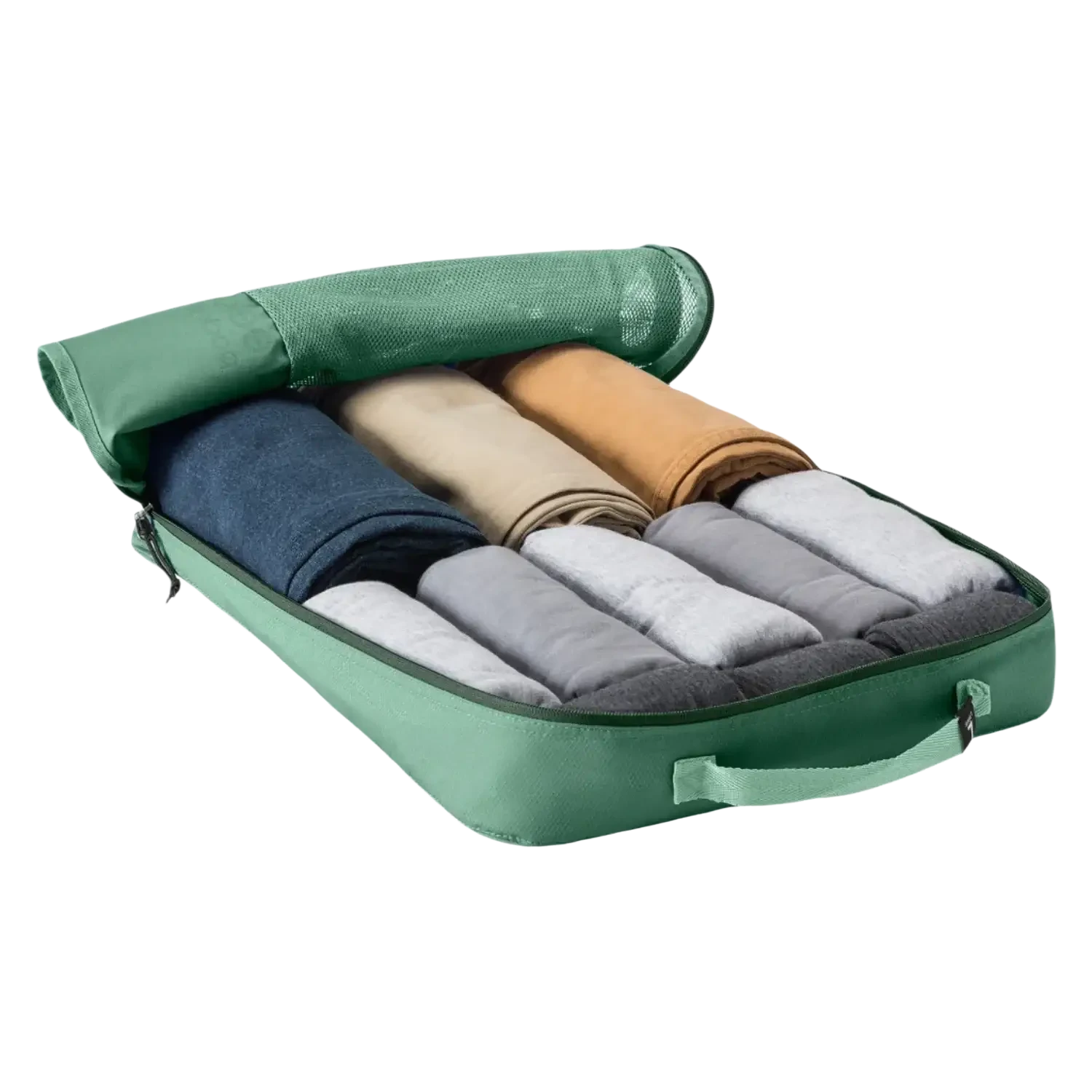 Eagle Creek Pack-It® Reveal Packing Cube in willow green, large size open view