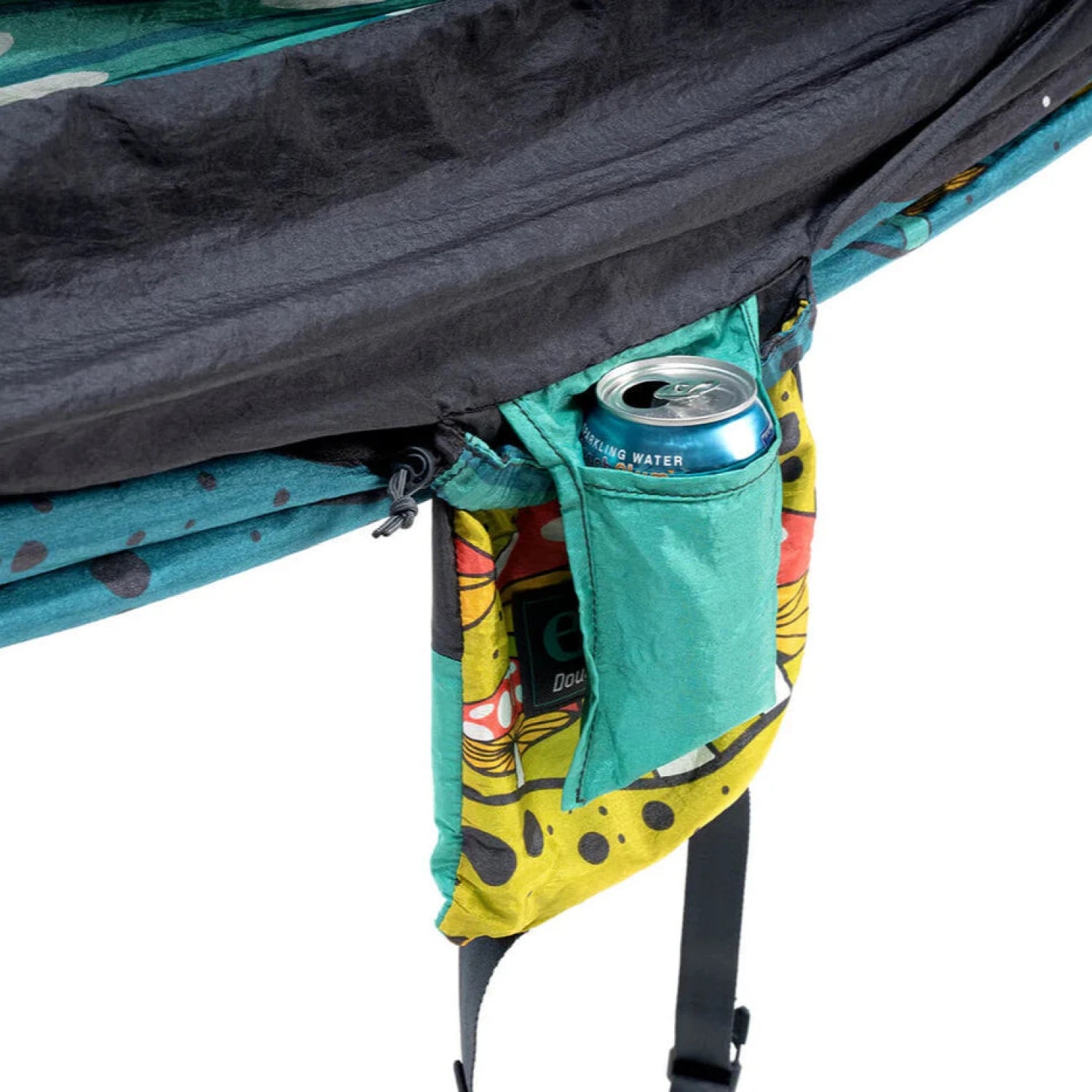 ENO DoubleNest® Hammock Print, side pocket detail