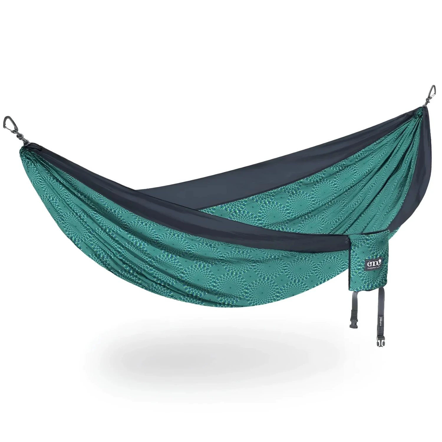 ENO DoubleNest® Hammock Print optical illusion/charcoal, Side View