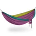 ENO DoubleNest® Hammock in seafoam, berry & melon, hanging view