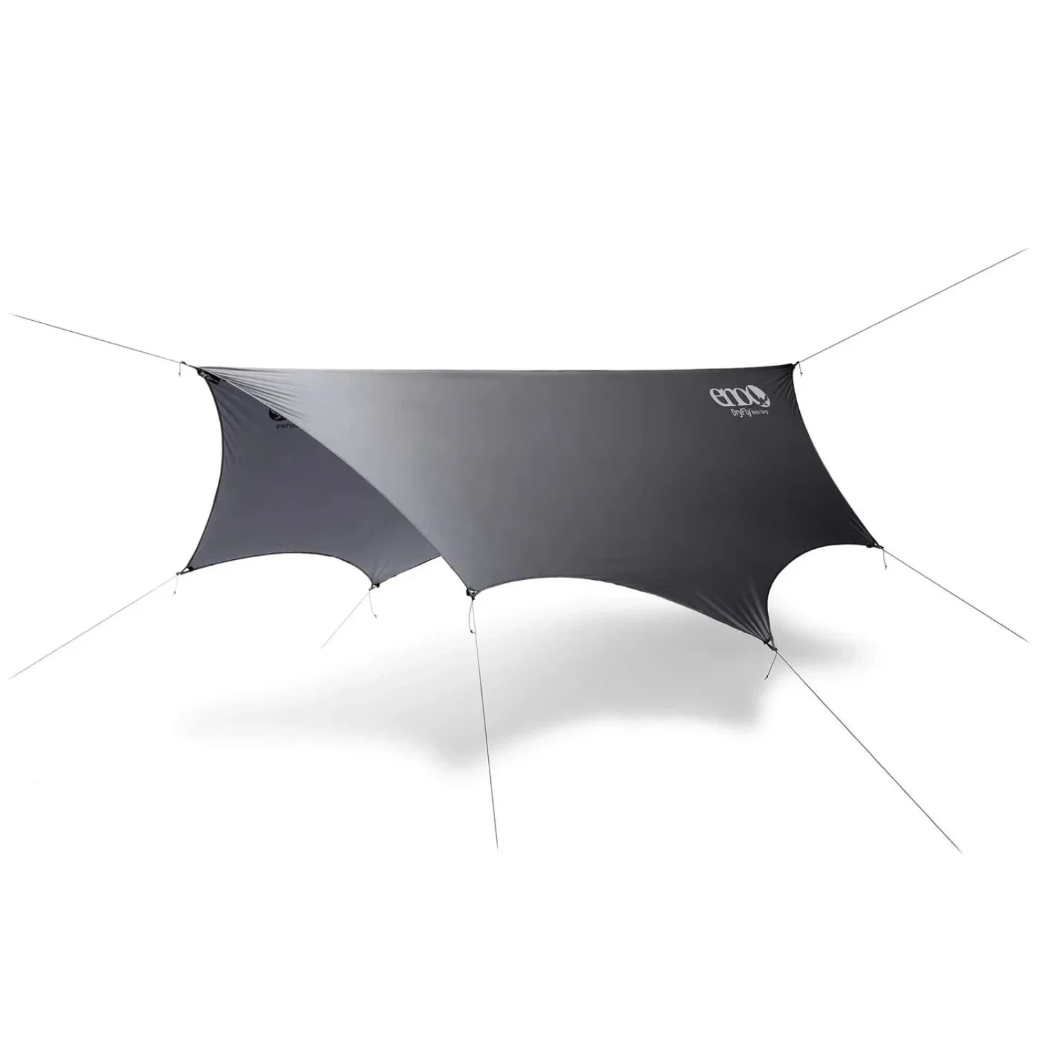 ENO DryFly™ Rain Tarp in charcoal, side angled view