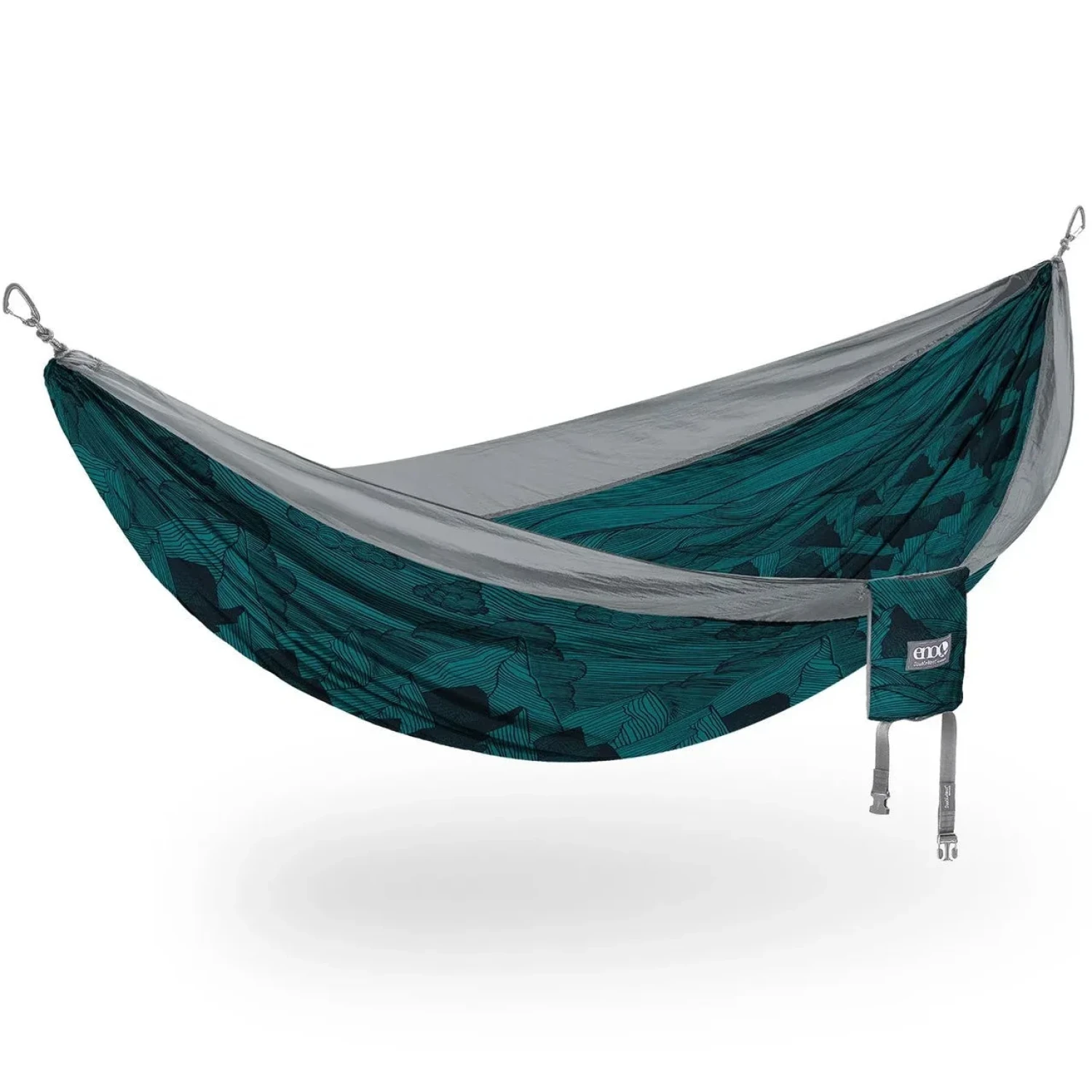 DoubleNest® Hammock Print in mountains to sea grey
