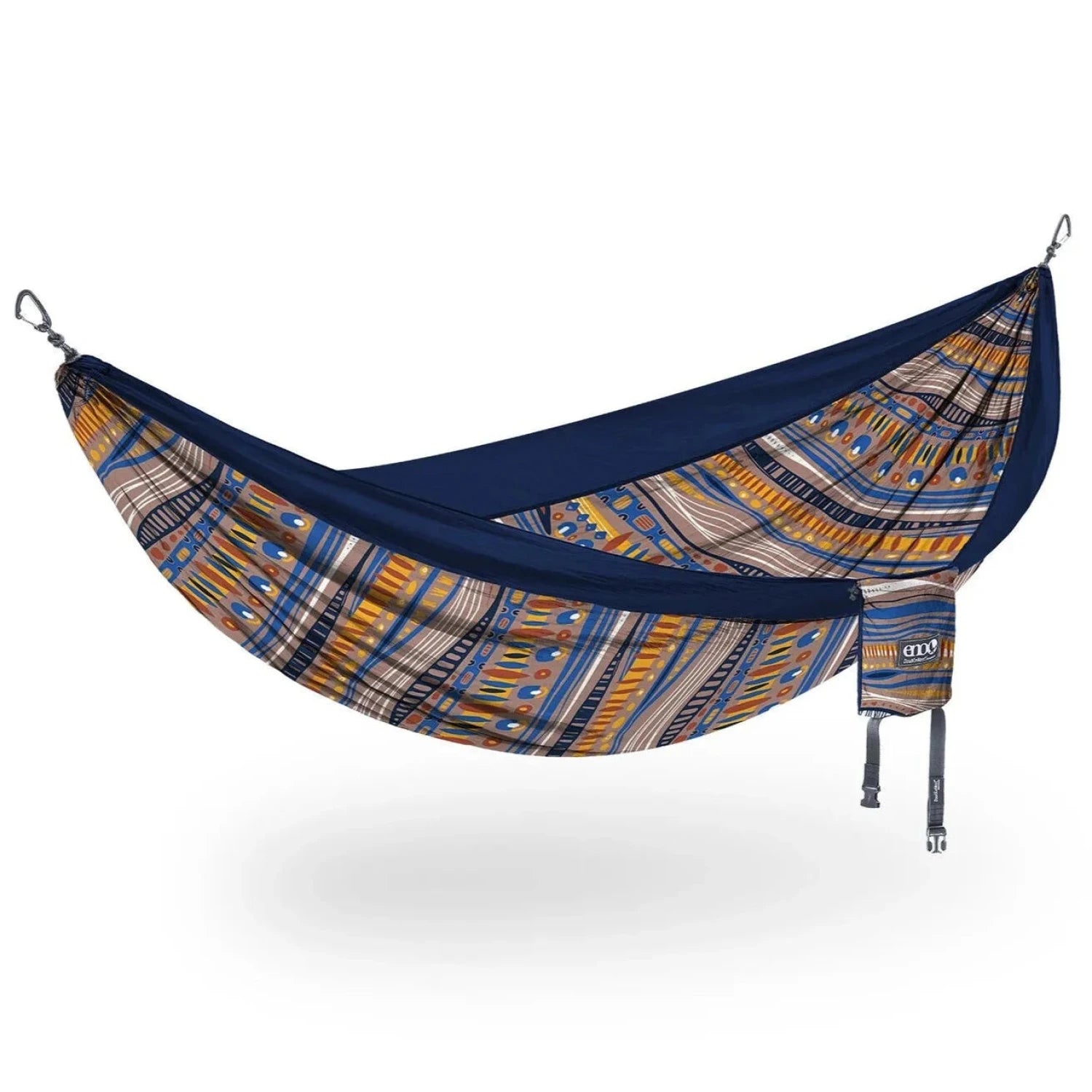 ENO DoubleNest® Hammock Print tundra/navy, hanging View