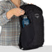 Osprey Fairview™ 55 Travel Pack in black, daypack water bottle pocket