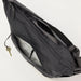 Fjall Raven Färden Crossbody in black, top view front pocket unzipped