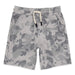 Feather 4 Arrow Boy's Lowtide Tech Short in heather grey camo, front view
