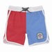 Feather 4 Arrow Boy's Scallop Boardshort in true red, front view