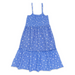 Feather 4 Arrow Girl's Marina Dress in marina blue & stars, front view