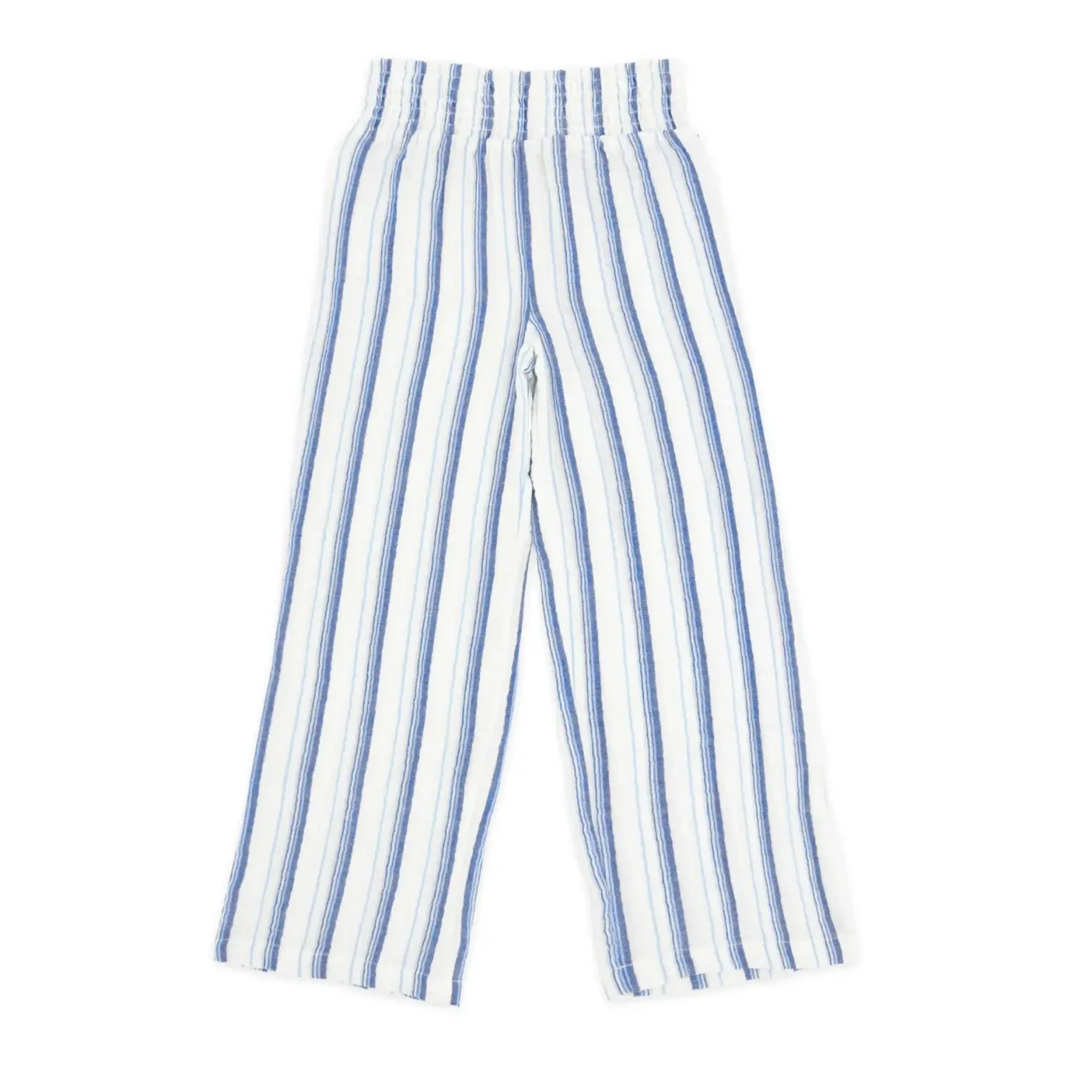Feather 4 Arrow Girl's Playa Pant in marina blue stripe, back view
