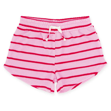 Feather 4 Arrow Girl's Weekend Short in lilac sachet candy stripe, front view
