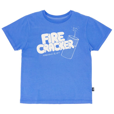 Feather 4 Arrow Boy's Vintage Tee in blue jay, front view