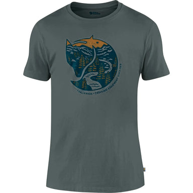 Fjall Raven Men's Arctic Fox T-Shirt in dusk, flat front view