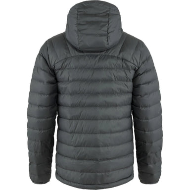 fjall raven mens expedition pack down hoodie in basalt back flat view