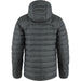 fjall raven mens expedition pack down hoodie in basalt back flat view