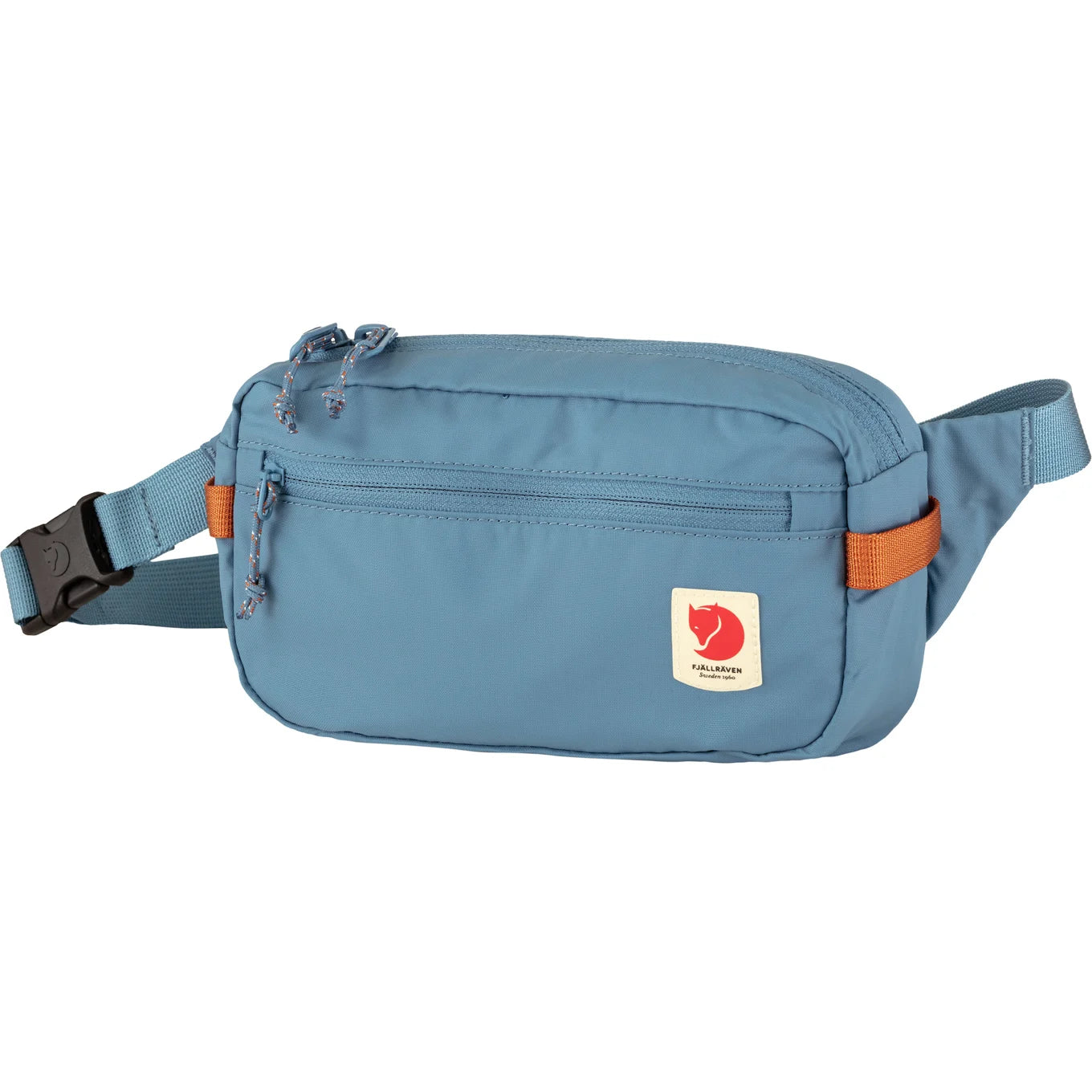 fjallraven high coast hip pack in dawn blue front flat view