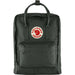 Fjallraven Kanken Backpack, Forest Green color, front view.