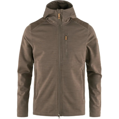 Fjallraven Men's Keb Fleece Hoodie shown in the Suede Brown color option.