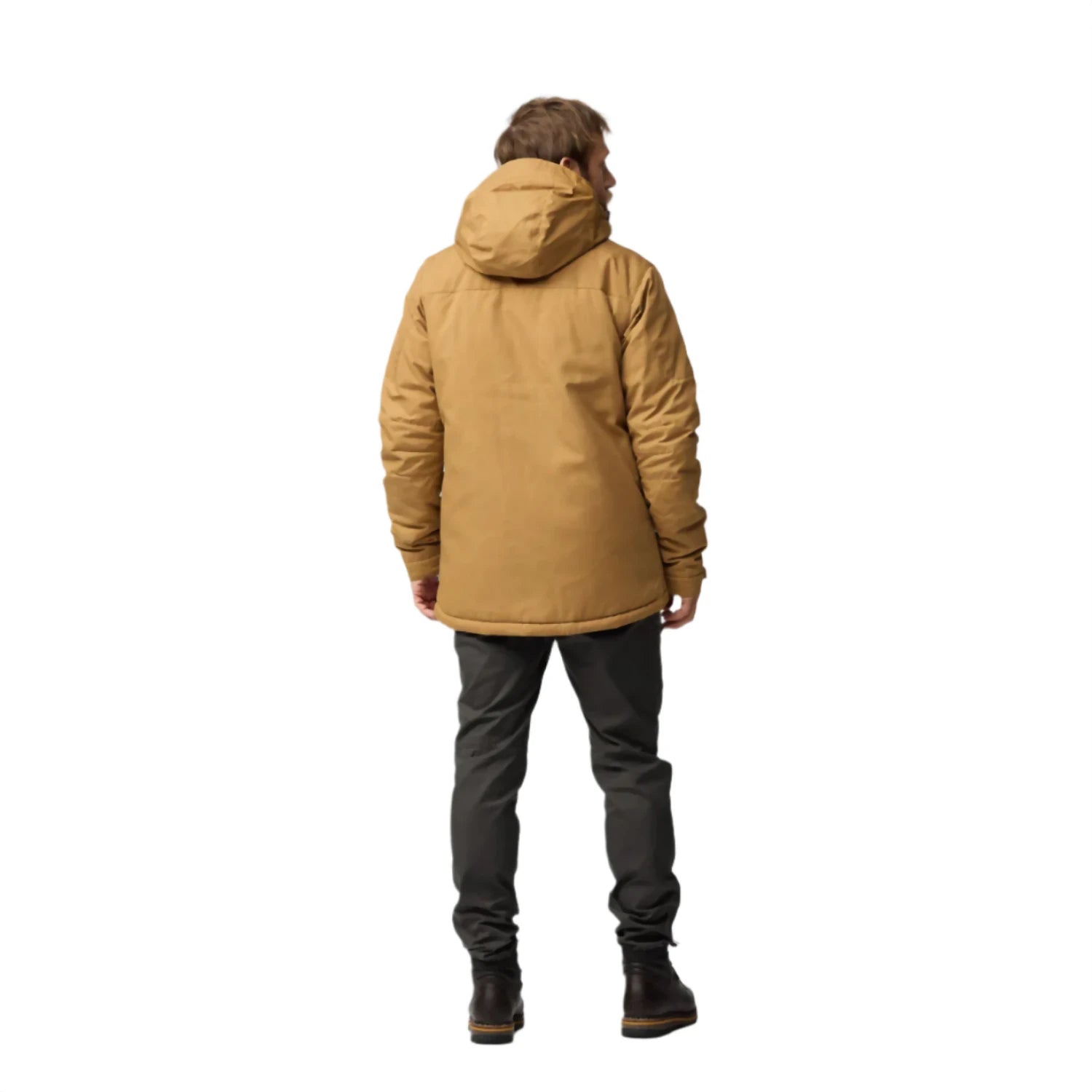 Fjällräven Men's Skogsö Padded Jacket in buckwheat brown back model view