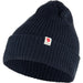 Fjällräven Rib Hat shown in the Dark Navy color option. Side view. 