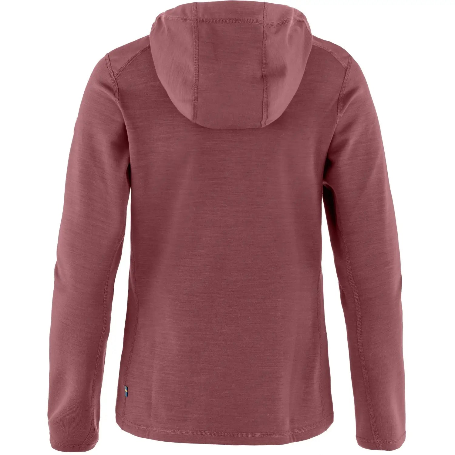 Fjallraven Women's Keb Fleece Hoodie shown in the Mesa Purple color. Back view.