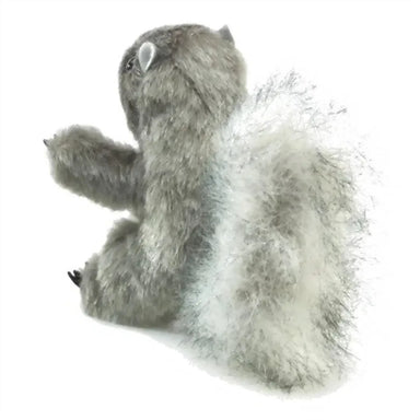Folkmanis Mini Gray Squirrel Puppet Gray Back View