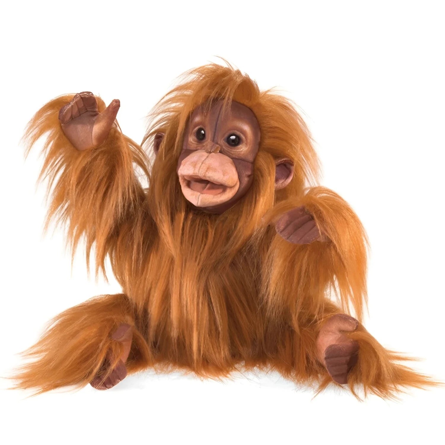 Folkmanis Baby Orangutan Hand Puppet, front view