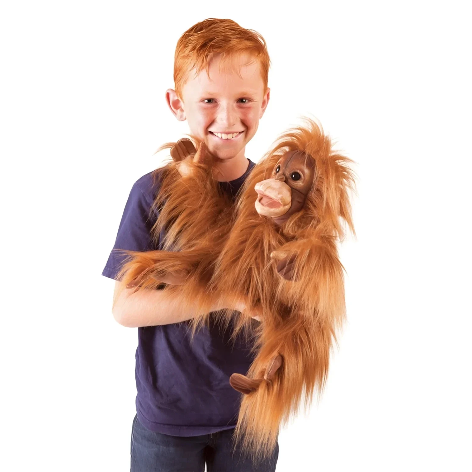 Folkmanis Baby Orangutan Hand Puppet, model view