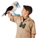 Folkmanis Blue Footed Booby Hand Puppet, on model view