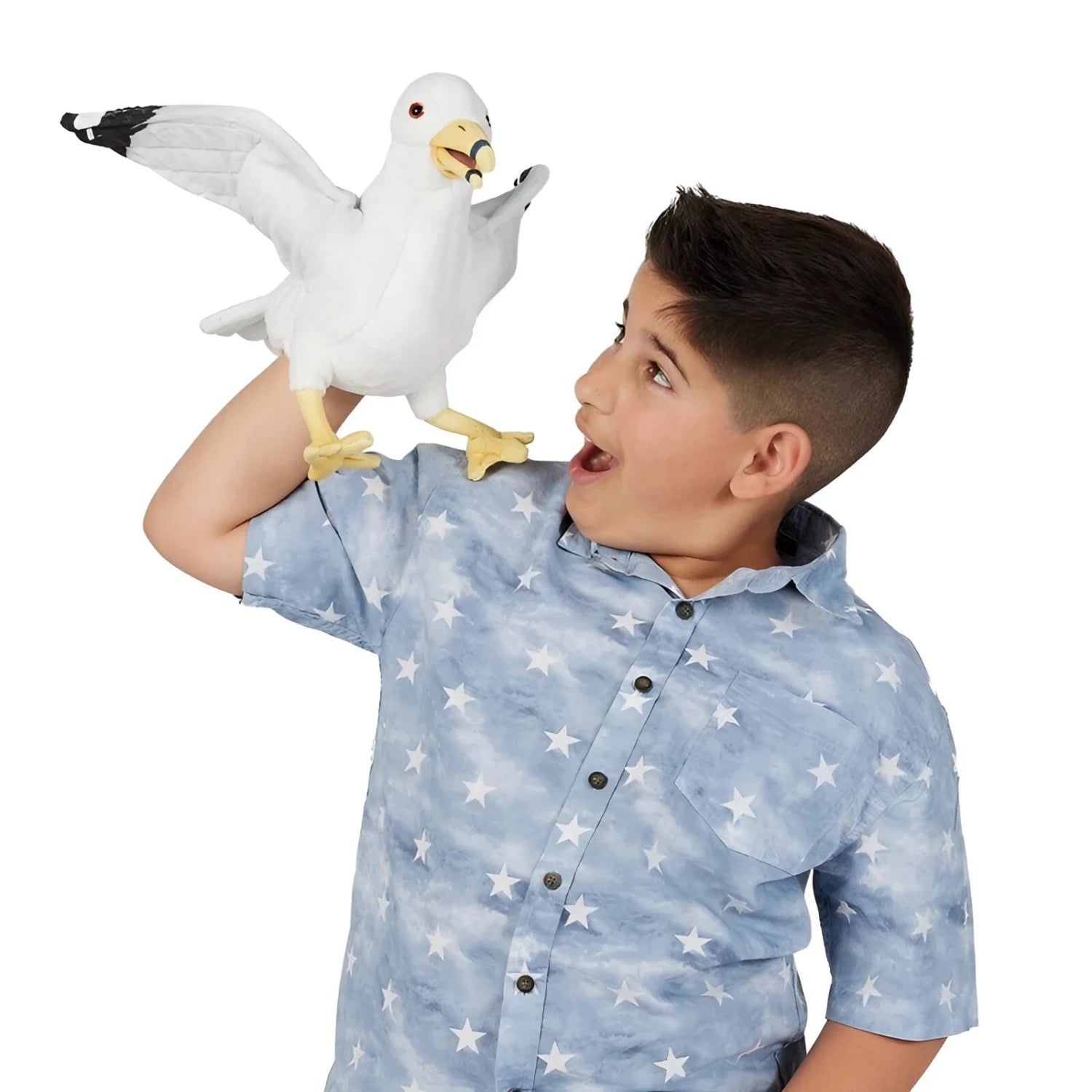 Folkmanis Gull Hand Puppet, with model 