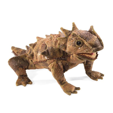 Folkmanis Horned Lizard Hand Puppet, FRONT VIEW