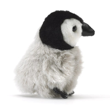 Folkmanis Mini Penguin Baby Emperor, side view.