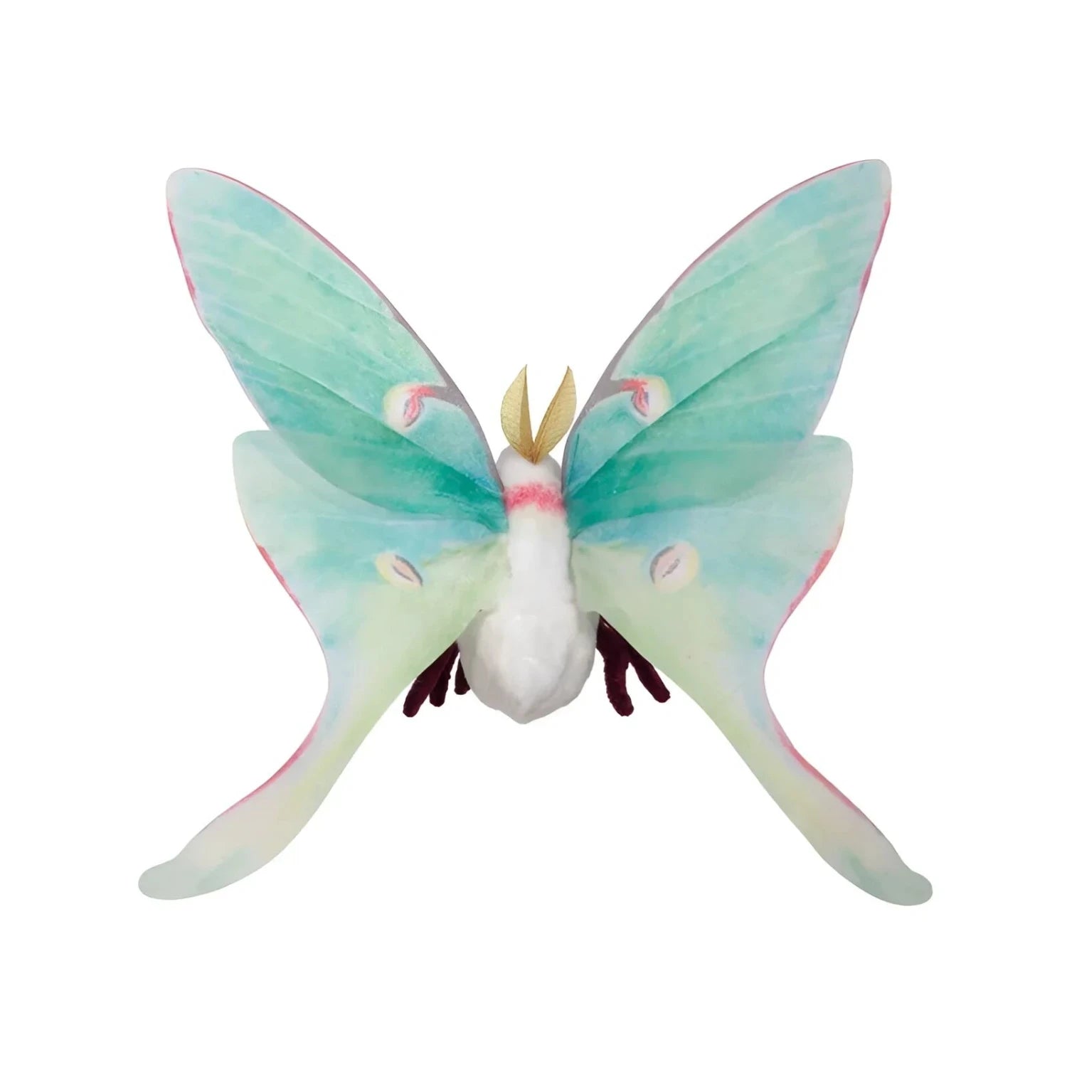 Folkmanis Mini Luna Moth Finger Puppet back view