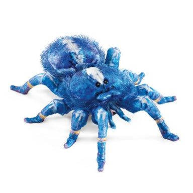 folkmanis blue tarantula puppet front flat view