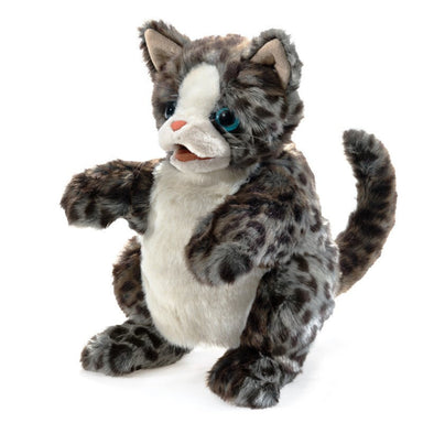 Folkmanis Wildcat Kitten Puppet front view shown.