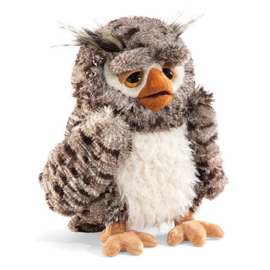 Folkmanis Wise Owl Hand Puppet, front view 