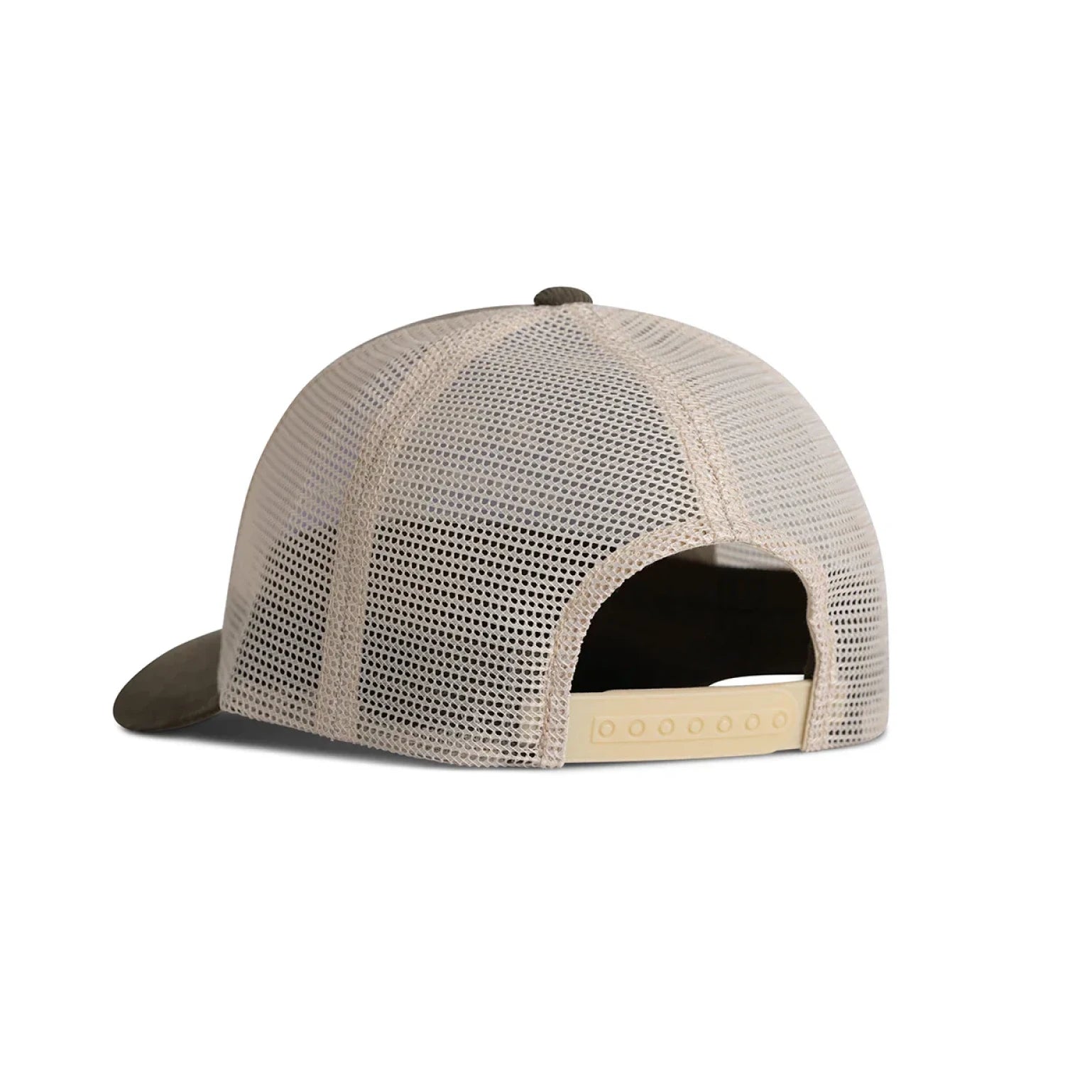 free fly adventure out trucker hat in smokey olive back view