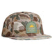 Free Fly Adventure Outfitters Mesh Trucker Hat in vintage camo, front view