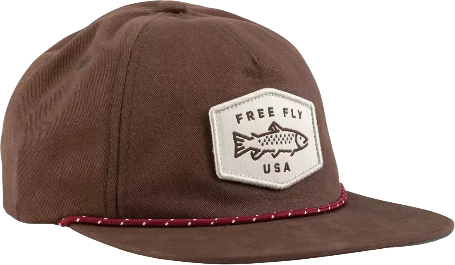 Free Fly Freshwater Flat Brim Hat, Chesnut front view