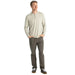 Free Fly M's Stretch Canvas 5 Pocket Pant, Smokey Olive, front view on model